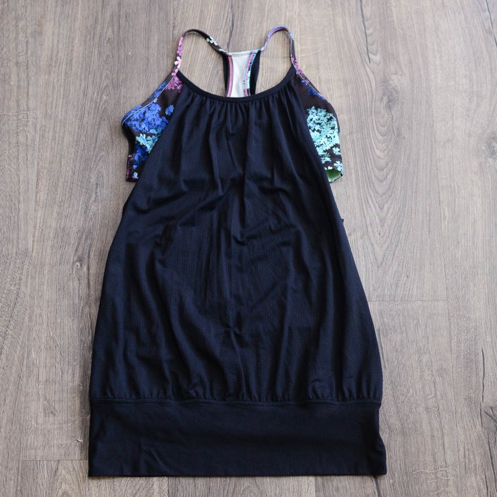 Lululemon No Limits Tank Black Petal Pop Multi 4 floral
